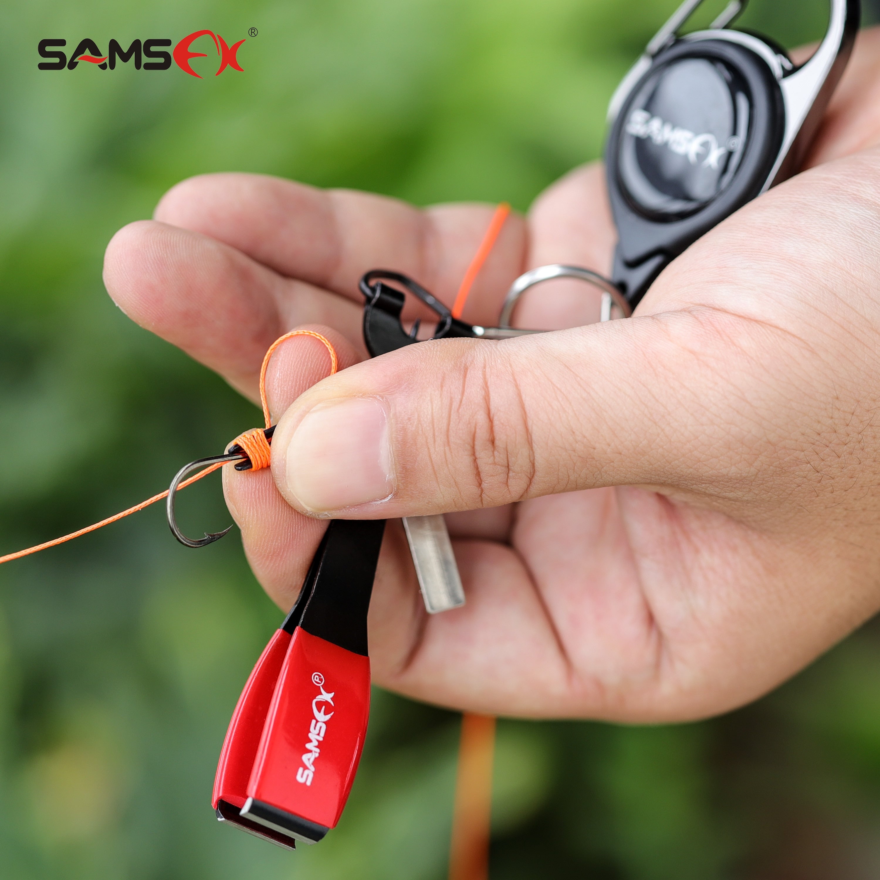 Pro Fast Tie Fishing Quick Knot Tool Nail Knotter Tying Line Cutter Clipper Nipper w/ Zinger Retractor
