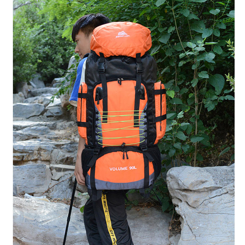 90L 80L Travel Bag Camping Backpack Hiking Large Capacity Sport Bag Outdoor XA857WA