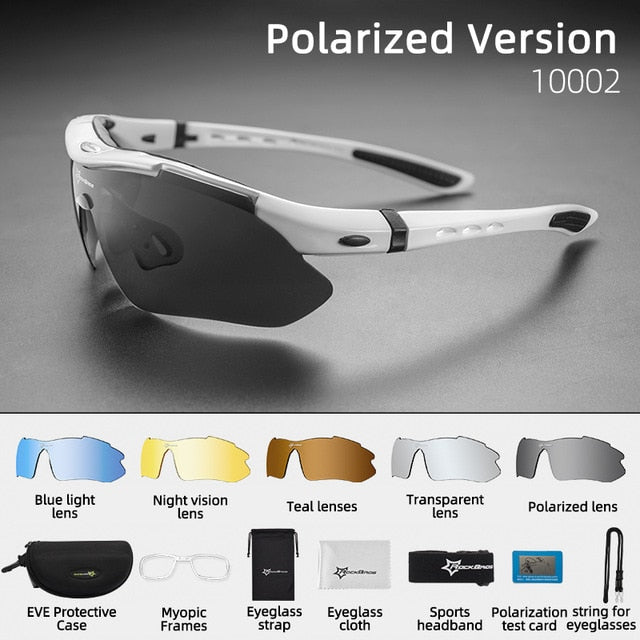 ROCKBROS Cycling Glasses Polarized Sport Bike UV400 Bike Glasses Goggles Running Sunglasses