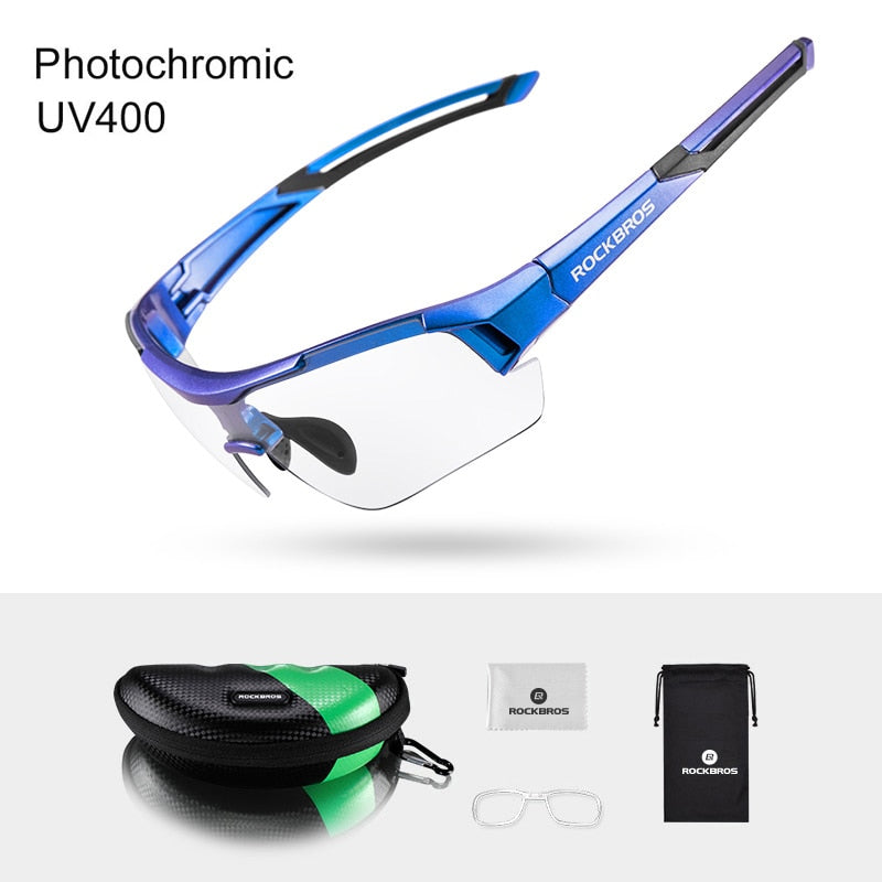 ROCKBROS Photochromic Cycling Glasses Bicycle UV400 Sports Eyewear Ultralight Riding Sunglasses