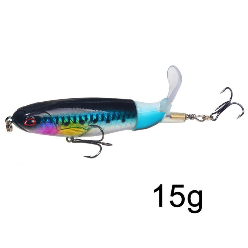 1PCS Whopper Popper 10cm/14cm Topwater Fishing Lure Artificial Bait Hard Plopper Soft Rotating Tail