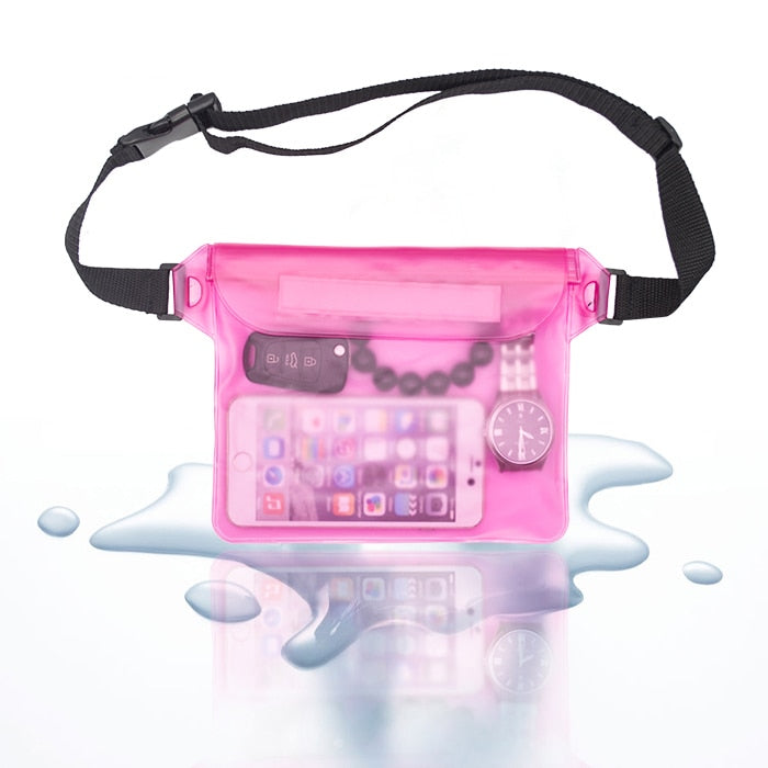 Waterproof Swimming Bag Ski Drift Diving Shoulder Waist Pack Bag Underwater Mobile Phone Bags Case