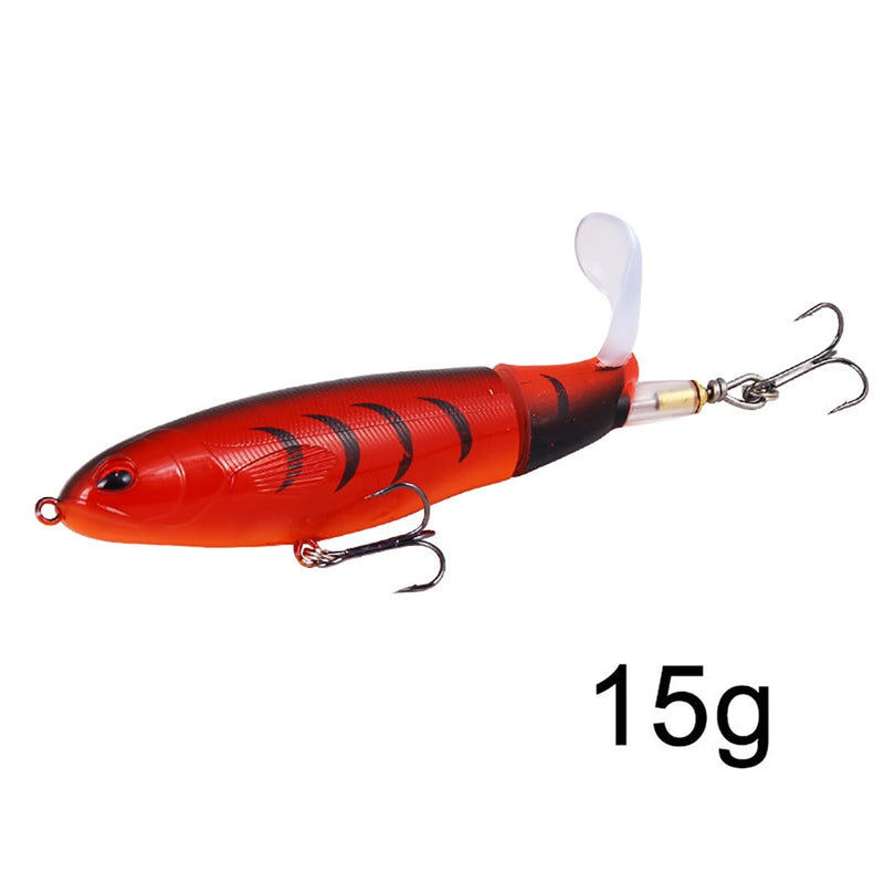 1PCS Whopper Popper 10cm/14cm Topwater Fishing Lure Artificial Bait Hard Plopper Soft Rotating Tail