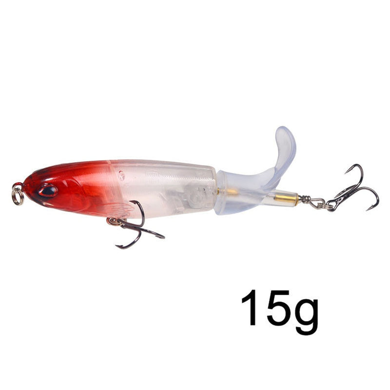 1PCS Whopper Popper 10cm/14cm Topwater Fishing Lure Artificial Bait Hard Plopper Soft Rotating Tail