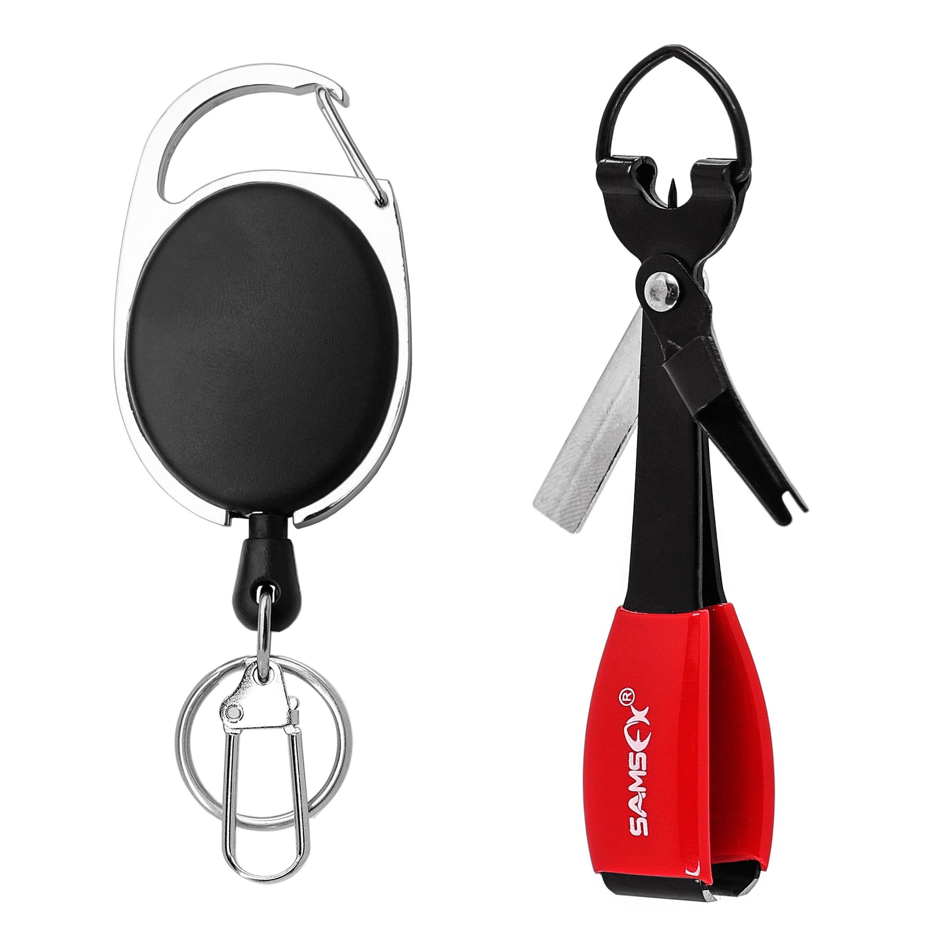 Pro Fast Tie Fishing Quick Knot Tool Nail Knotter Tying Line Cutter Clipper Nipper w/ Zinger Retractor