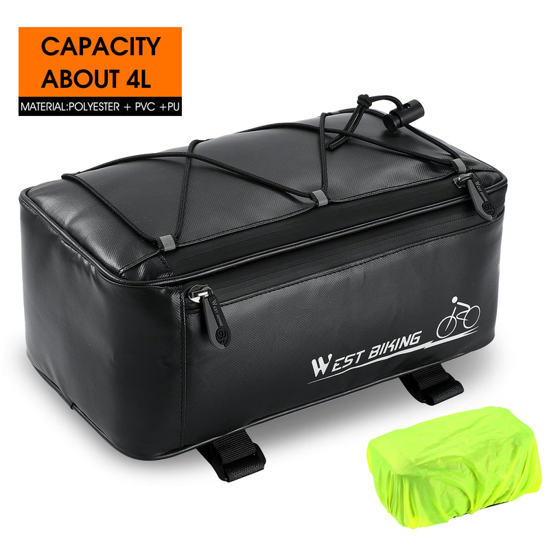 WEST BIKING Waterproof Bike Seat Pannier Pack Luggage Cycling Bag 10-25L Bicycle Pannier Bag