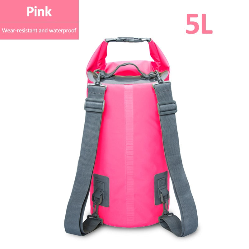 5L/15/30L Outdoor PVC Waterproof Dry Backpack Water Floating Bag Roll Top Sack
