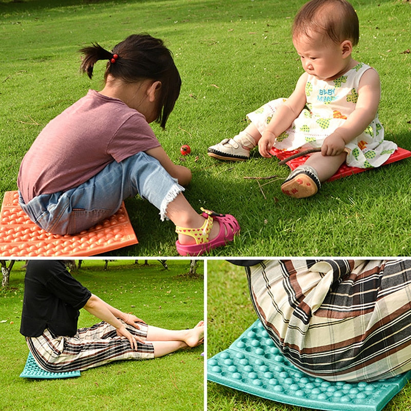 4-Zone Folding Camping Mat XPE Foam Pad Moisture-proof Elasticity Cushion Outdoor Seat