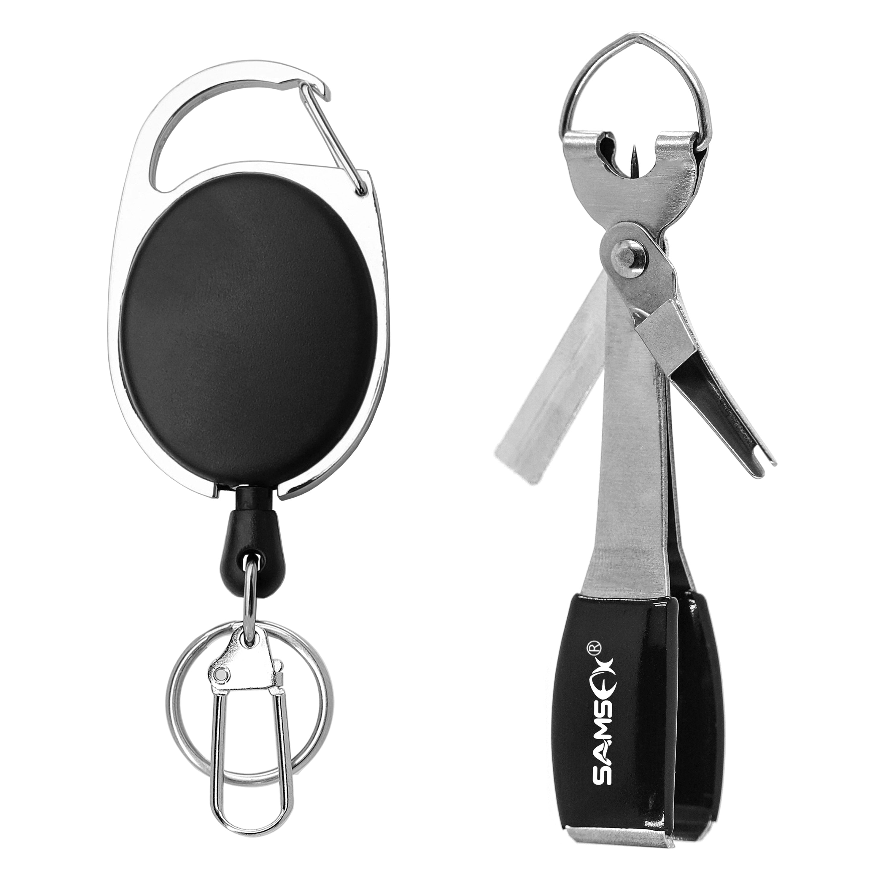 Pro Fast Tie Fishing Quick Knot Tool Nail Knotter Tying Line Cutter Clipper Nipper w/ Zinger Retractor