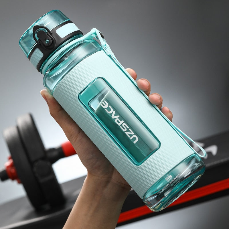 UZSPACE Sport Water Bottles BPA Free Portable Gym Anti-fall Leak-proof Large Capacity Fitness Kettle
