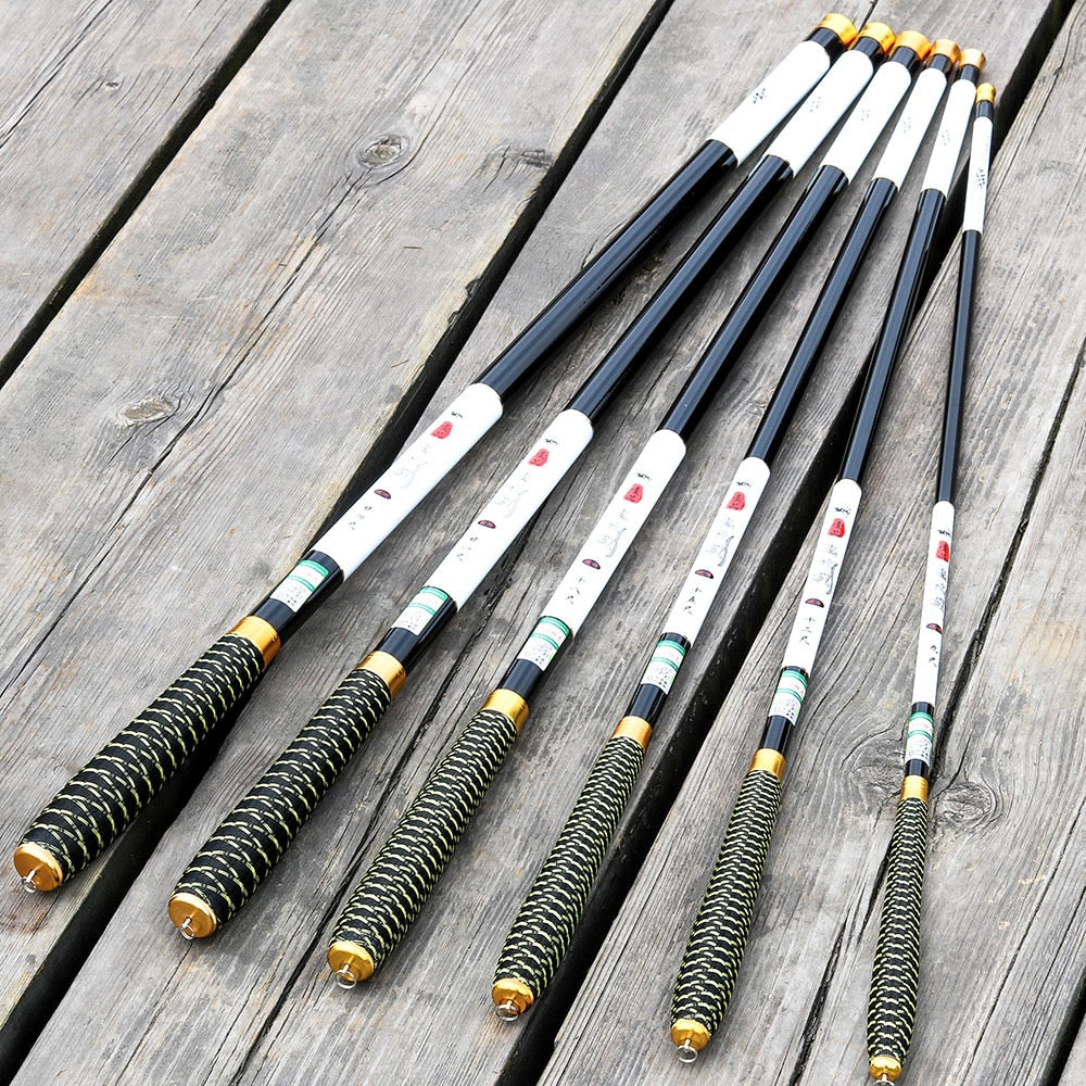 Carp Fishing Rod Feeder Hard FRP Carbon Fiber Portable Durable Ultra Light Telescopic Travel Pole