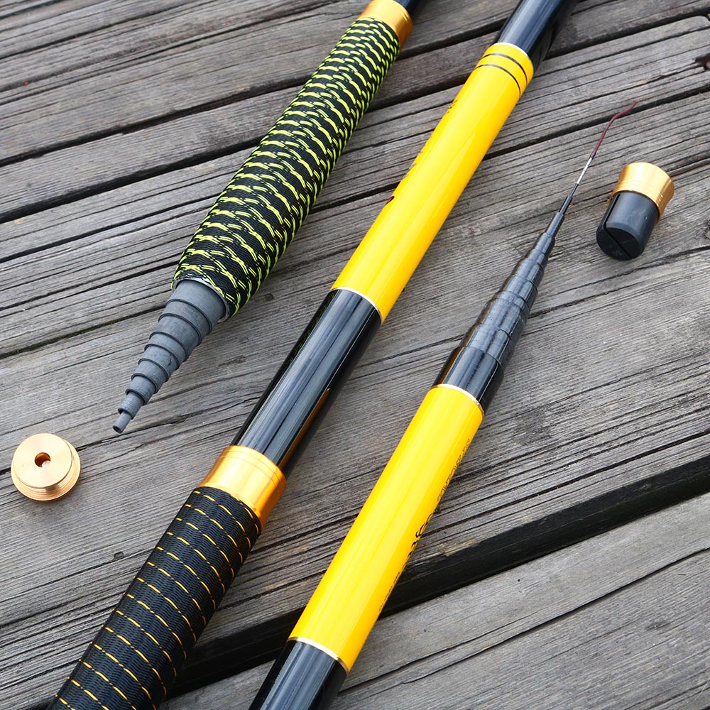 Carp Fishing Rod Feeder Hard FRP Carbon Fiber Portable Durable Ultra Light Telescopic Travel Pole