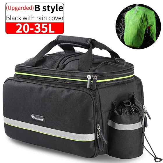 WEST BIKING Waterproof Bike Seat Pannier Pack Luggage Cycling Bag 10-25L Bicycle Pannier Bag