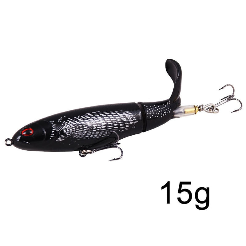 1PCS Whopper Popper 10cm/14cm Topwater Fishing Lure Artificial Bait Hard Plopper Soft Rotating Tail