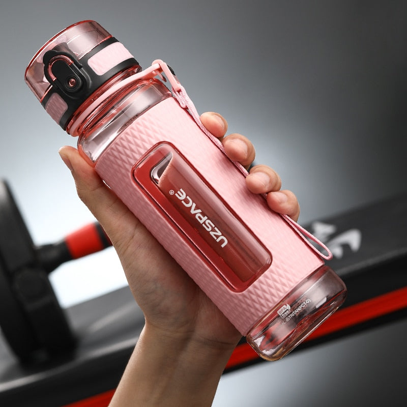 UZSPACE Sport Water Bottles BPA Free Portable Gym Anti-fall Leak-proof Large Capacity Fitness Kettle