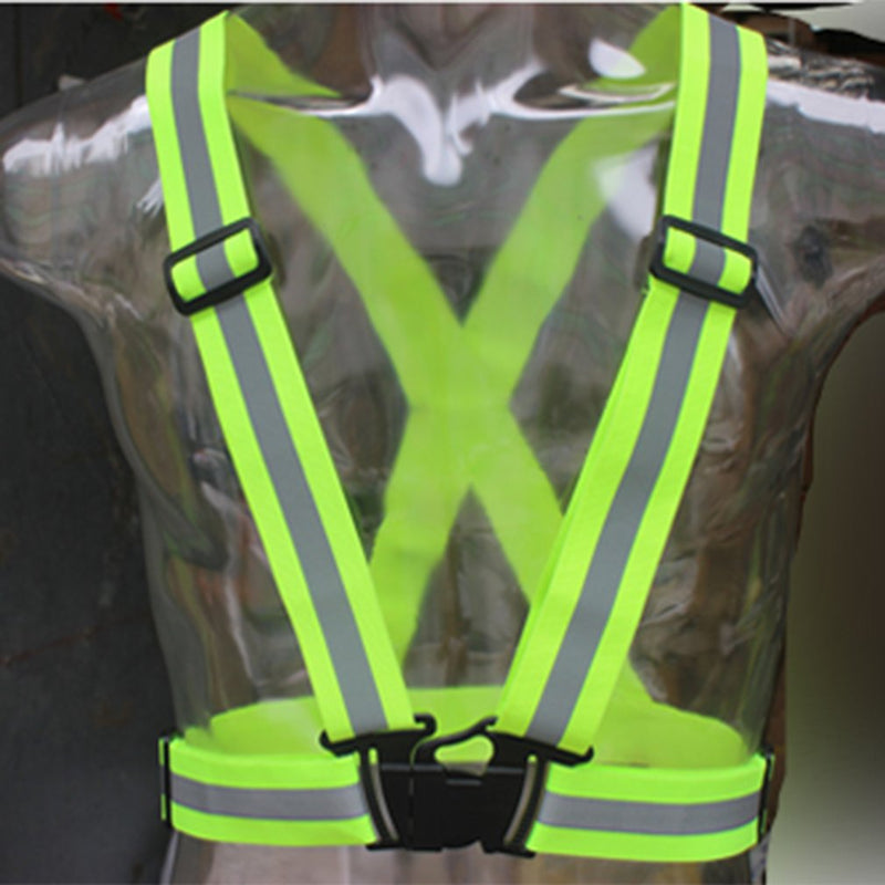 Highlight Reflective Straps Night Running Riding Clothing Vest Adjustable Safety Vest Elastic Band