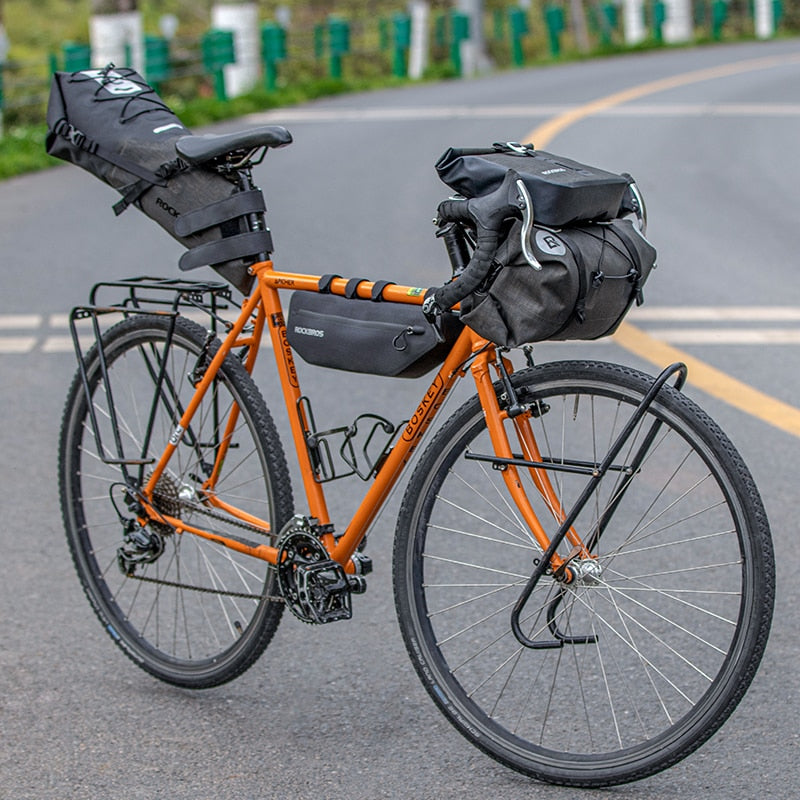 ROCKBROS Bicycle Bag Big Capacity Waterproof Front Tube Cycling Bag MTB Handlebar Bag Front