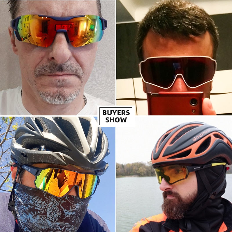 ROCKBROS Polarized Photochromic Cycling Glasses Bike Glasses Outdoor Sports MTB Bicycle Sunglasses