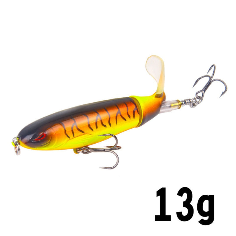 1PCS Whopper Popper 10cm/14cm Topwater Fishing Lure Artificial Bait Hard Plopper Soft Rotating Tail