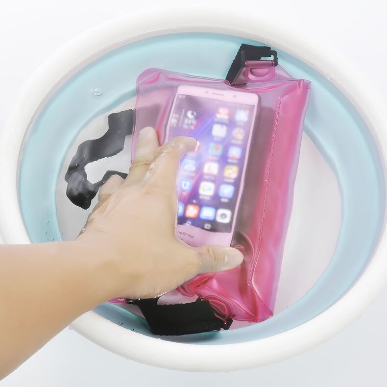 Waterproof Swimming Bag Ski Drift Diving Shoulder Waist Pack Bag Underwater Mobile Phone Bags Case