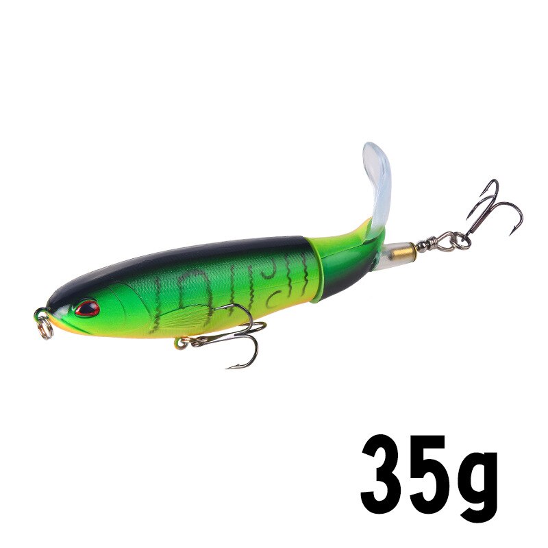 1PCS Whopper Popper 10cm/14cm Topwater Fishing Lure Artificial Bait Hard Plopper Soft Rotating Tail