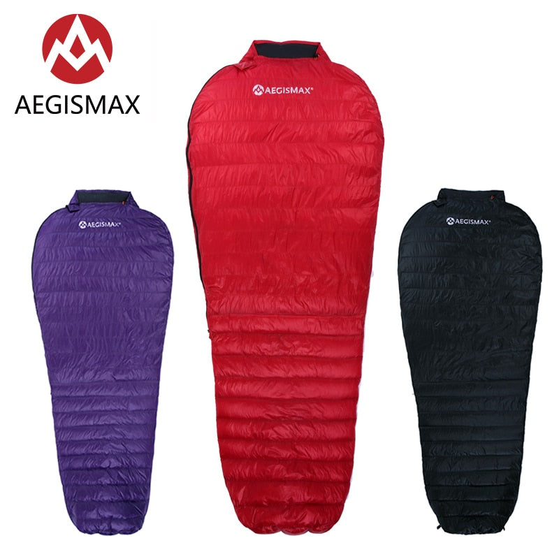 Ultra-Light Outdoor Camping Down Sleeping Bag Nylon Mummy Three Season Goose Down Sleeping Bag