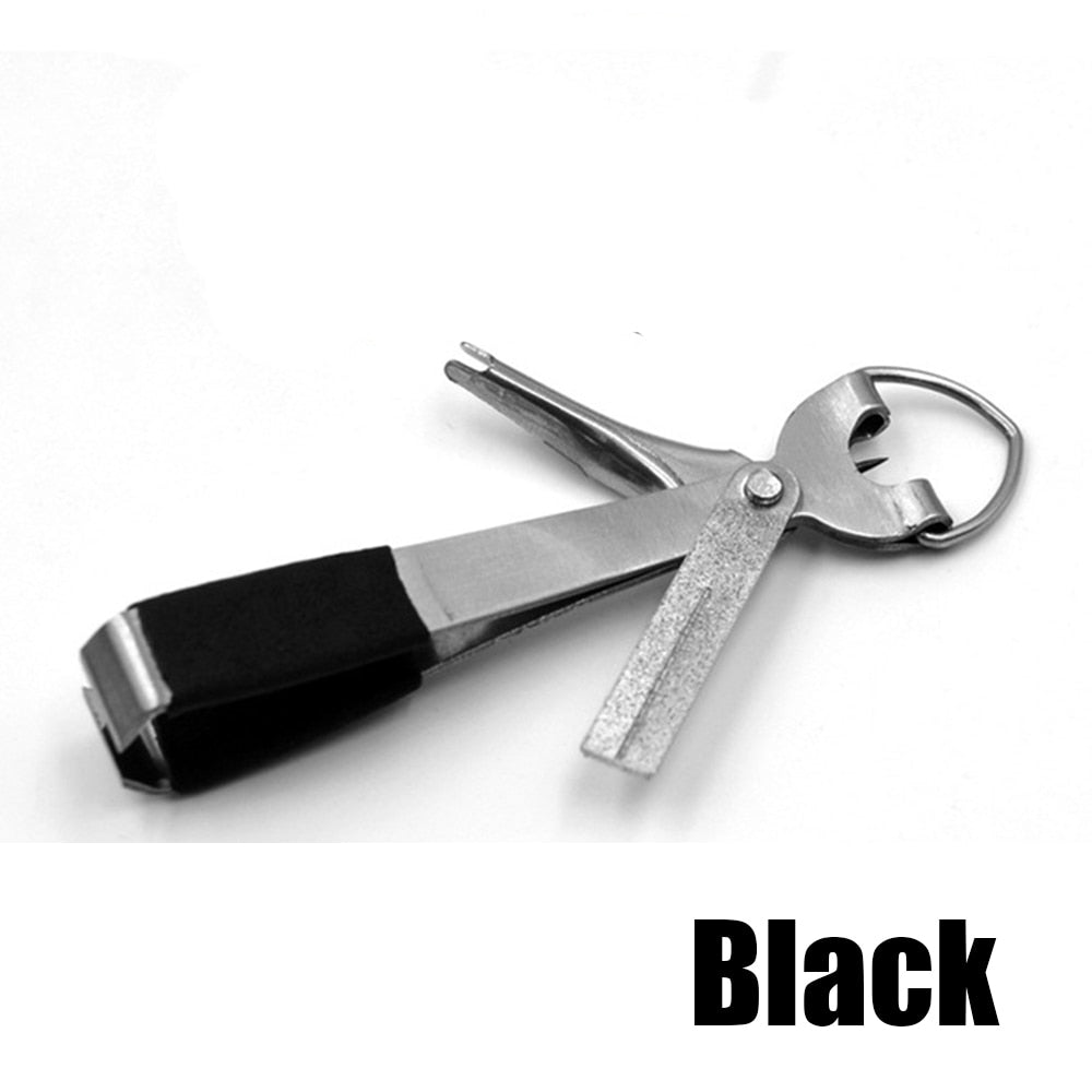 Fishing Quick Knot Tool Fast Tie Nail Knotter  Line Cutter Clipper Nipper Hook Sharpener Fly Tying Tool