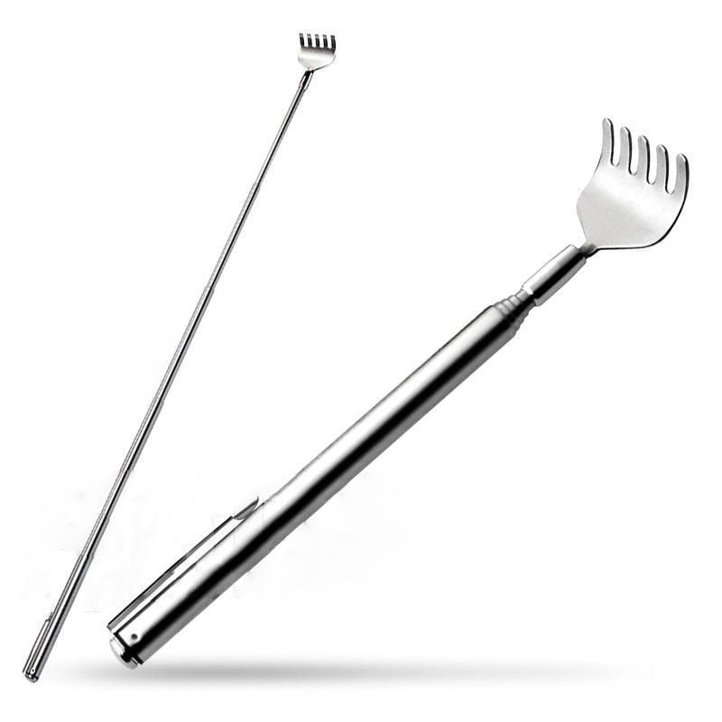Stainless Steel Telescopic Portable Pen ClipTelescopic Back Scratcher Itch Scratch Tool