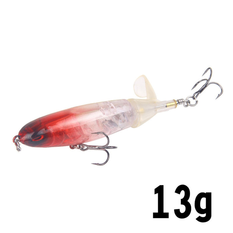 1PCS Whopper Popper 10cm/14cm Topwater Fishing Lure Artificial Bait Hard Plopper Soft Rotating Tail