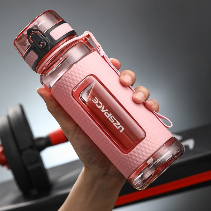 UZSPACE Sport Water Bottles BPA Free Portable Gym Anti-fall Leak-proof Large Capacity Fitness Kettle