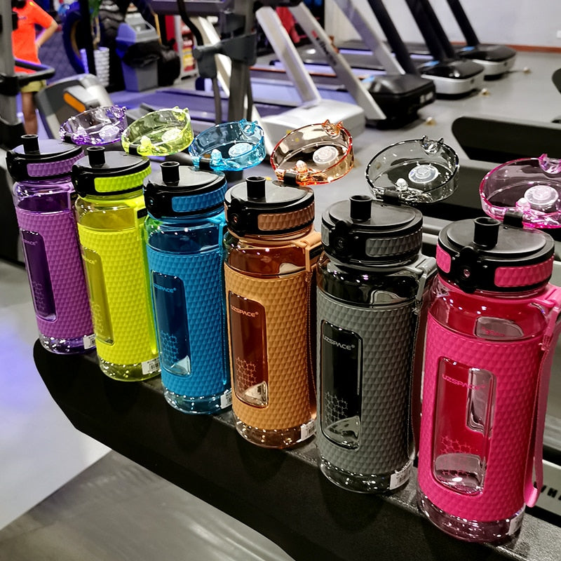 UZSPACE Sport Water Bottles BPA Free Portable Gym Anti-fall Leak-proof Large Capacity Fitness Kettle