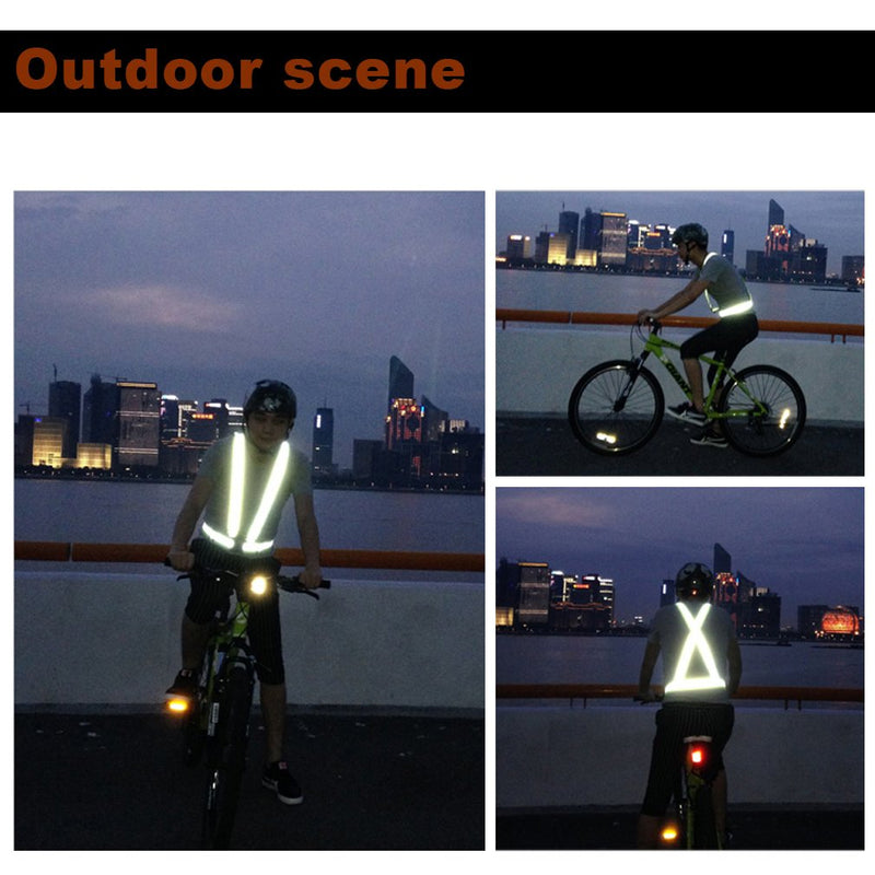 Highlight Reflective Straps Running Cycling Safety Reflective Vest High Visibility Reflective Safety Jacket