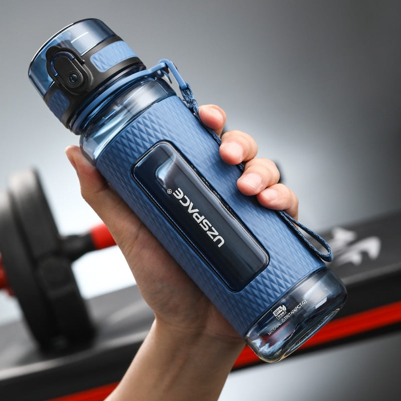 UZSPACE Sport Water Bottles BPA Free Portable Gym Anti-fall Leak-proof Large Capacity Fitness Kettle