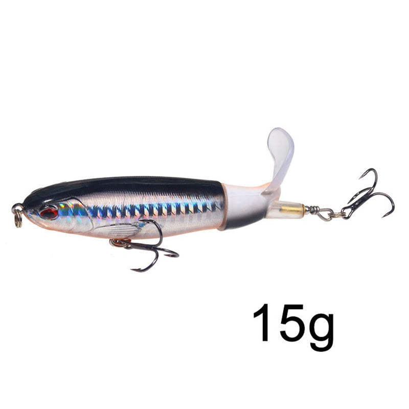 1PCS Whopper Popper 10cm/14cm Topwater Fishing Lure Artificial Bait Hard Plopper Soft Rotating Tail