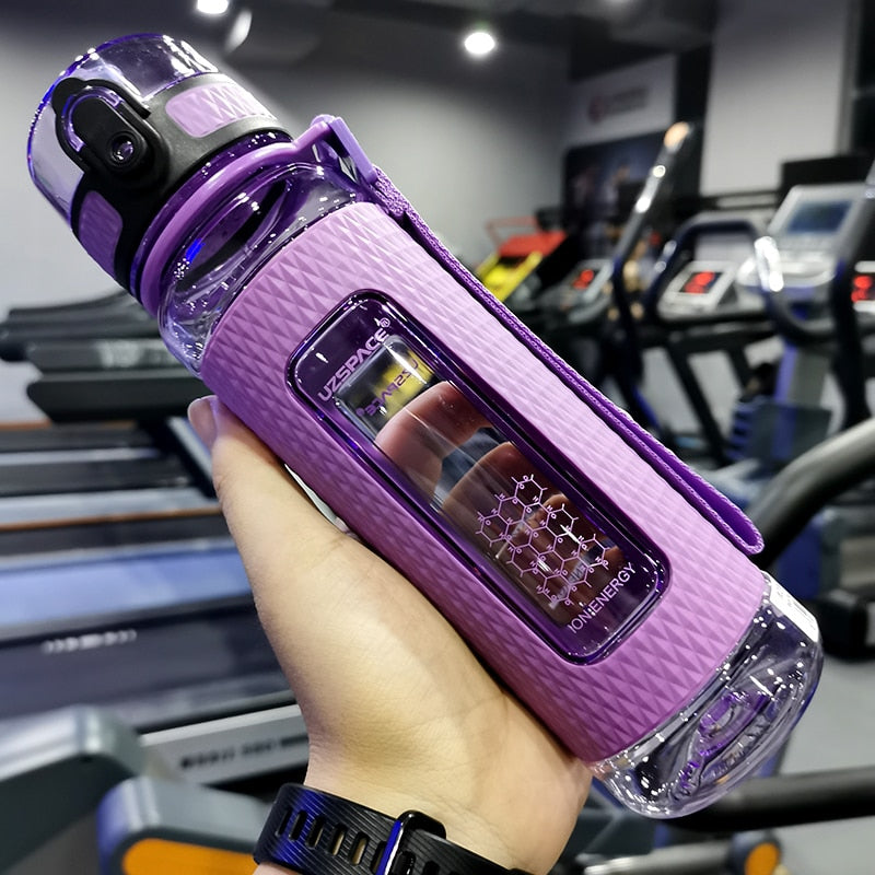 UZSPACE Sport Water Bottles BPA Free Portable Gym Anti-fall Leak-proof Large Capacity Fitness Kettle