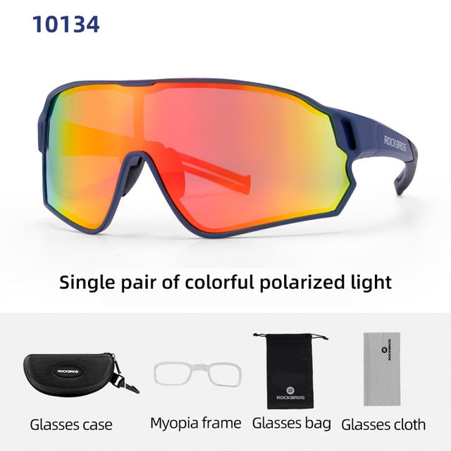 ROCKBROS Cycling Glasses Polarized Sport Bike UV400 Bike Glasses Goggles Running Sunglasses