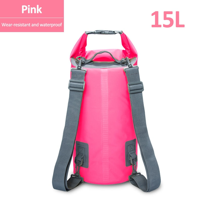5L/15/30L Outdoor PVC Waterproof Dry Backpack Water Floating Bag Roll Top Sack