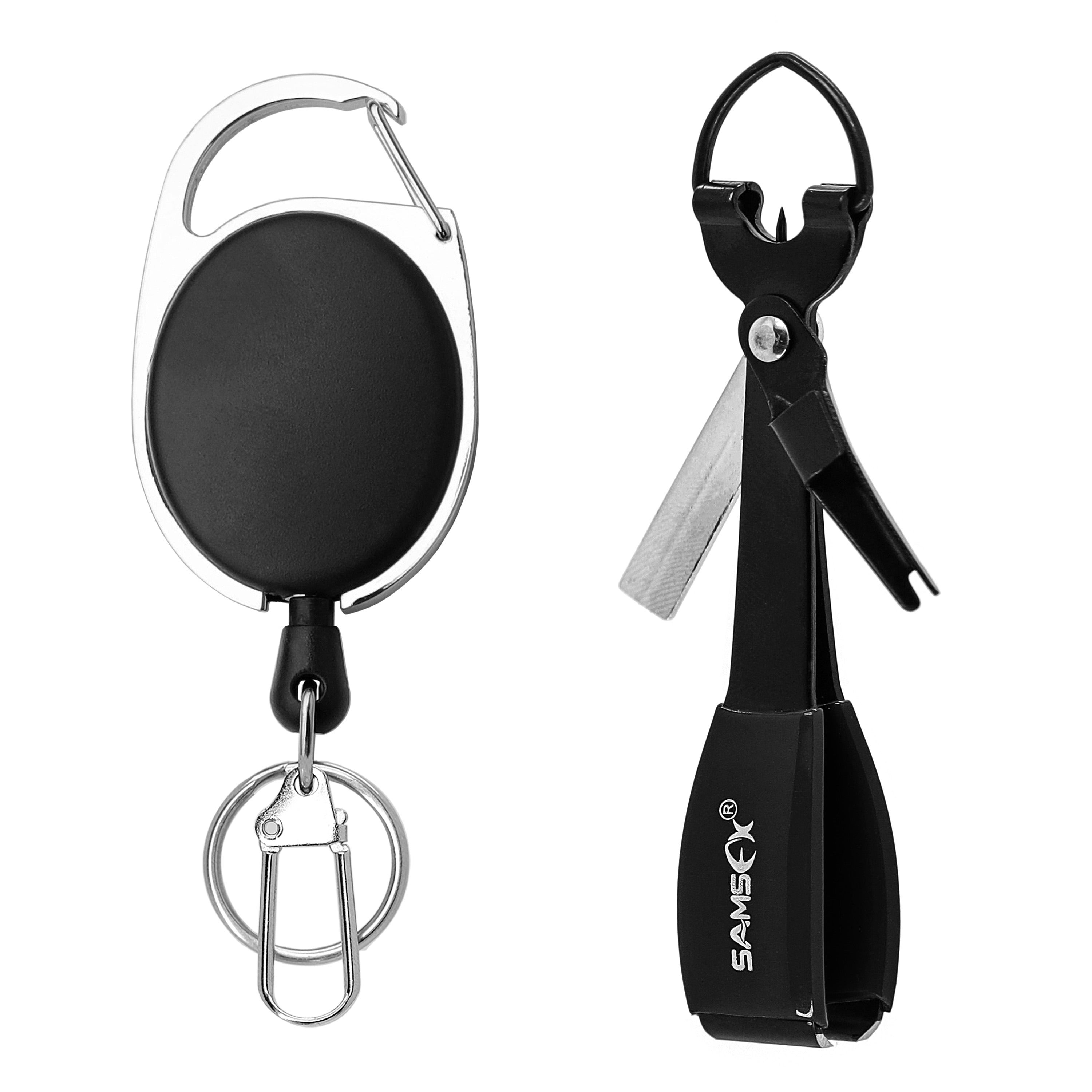 Pro Fast Tie Fishing Quick Knot Tool Nail Knotter Tying Line Cutter Clipper Nipper w/ Zinger Retractor