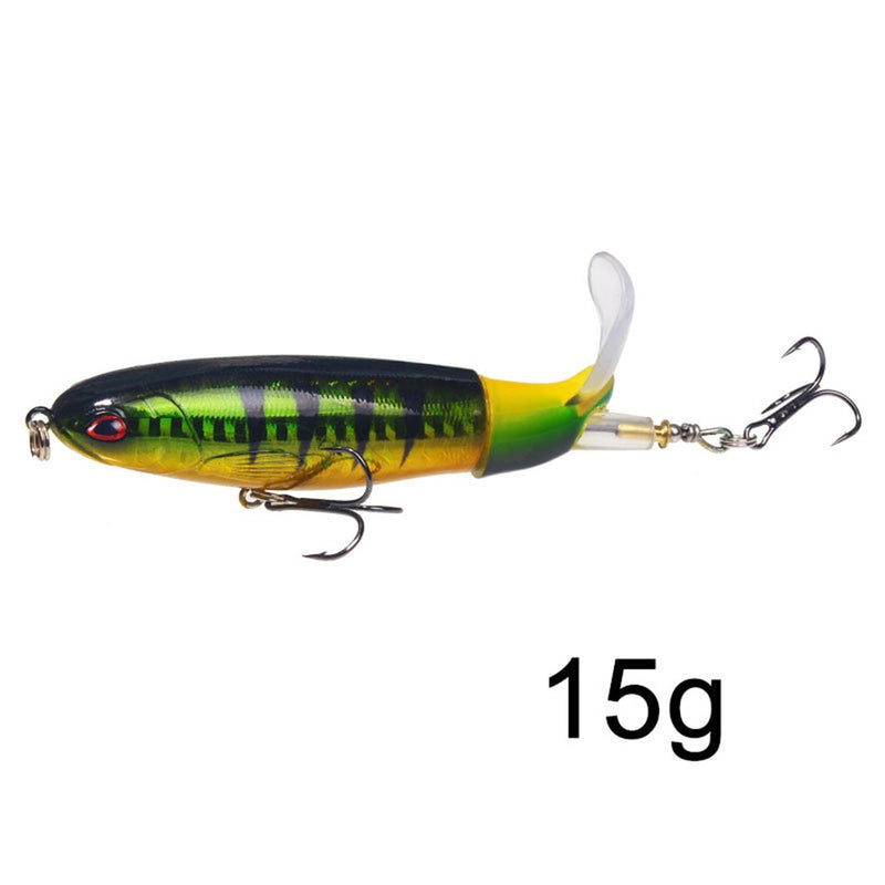 1PCS Whopper Popper 10cm/14cm Topwater Fishing Lure Artificial Bait Hard Plopper Soft Rotating Tail