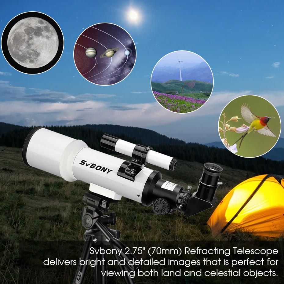 SVBONY Astronomical Telescope Portable Refractor Multi-Coating Optics SV501P