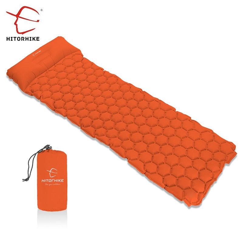 Hitorhike Topselling Inflatable Sleeping Pad Camping Mat With Pillow air mattress Sleeping Cushion