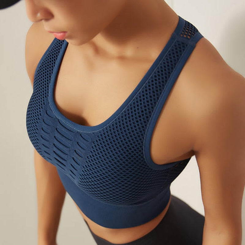 Hot Fitness Women's T-shirts Workout Sports Bra Yoga Vest Backless Solid Quick Dry Running Gym Sport