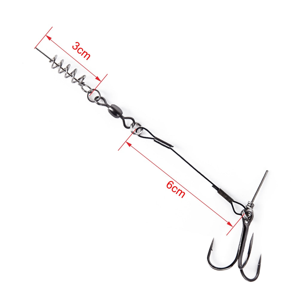 Hunthouse soft lure rig single hook double hook rigging 9cm and 12cm for big shad fishing tackle fishing tool pescar