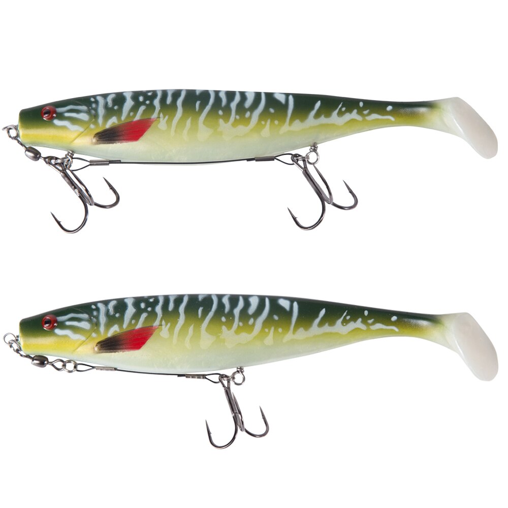Hunthouse soft lure rig single hook double hook rigging 9cm and 12cm for big shad fishing tackle fishing tool pescar