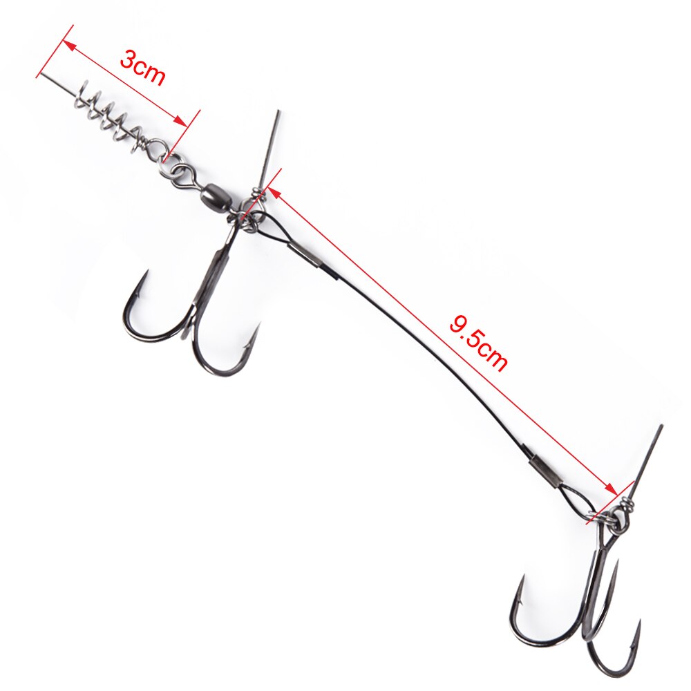 Hunthouse soft lure rig single hook double hook rigging 9cm and 12cm for big shad fishing tackle fishing tool pescar