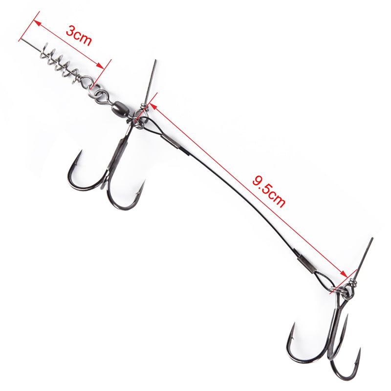 Hunthouse soft lure rig single hook double hook rigging 9cm and 12cm for big shad fishing tackle fishing tool pescar