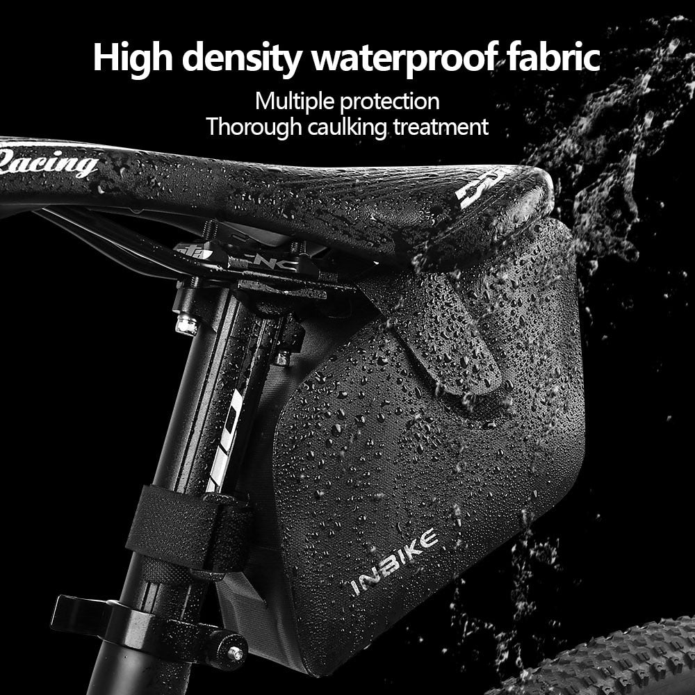 Bicycle Saddle Bag Pouch Waterproof Shockproof Bike Tube Rear Tail Seatpost Bag