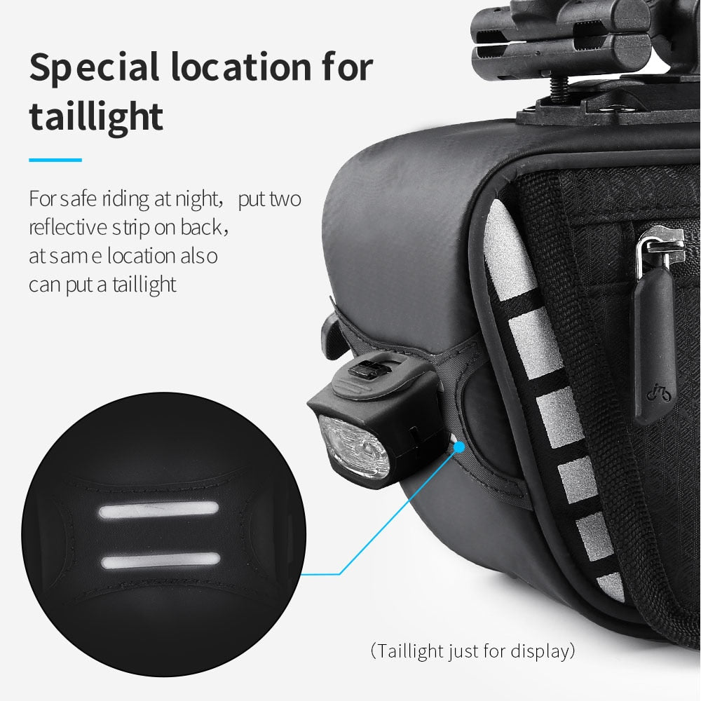 Bike Bag Waterproof Large Capacity Bicycle Saddle Bag Cycling Foldable