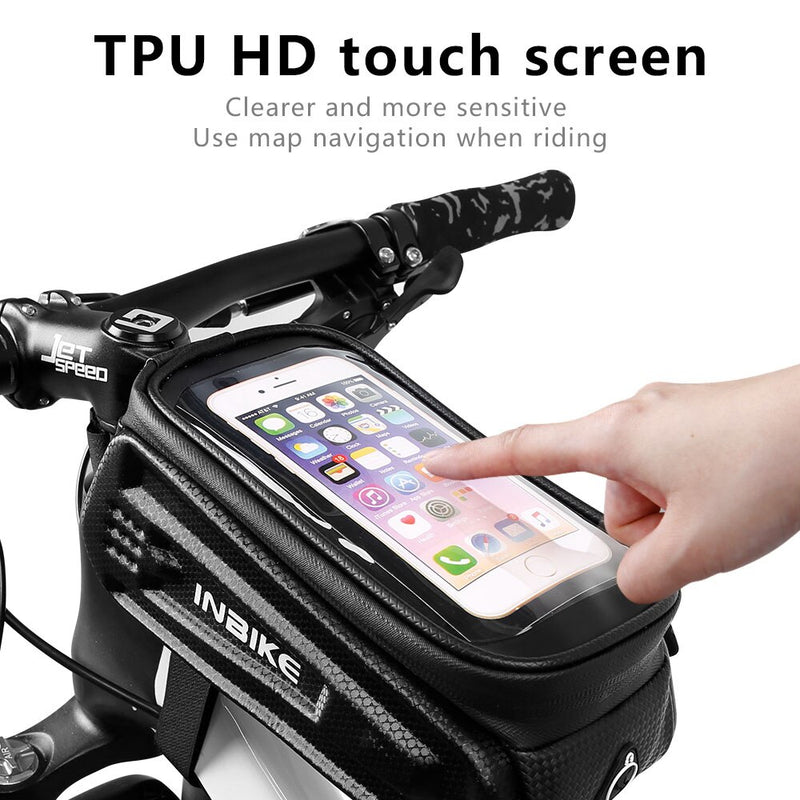 Bike Phone Bag Rainproof Bicycle Front Bag 6.5inch Touchscreen Phone Case Top Tube Bag