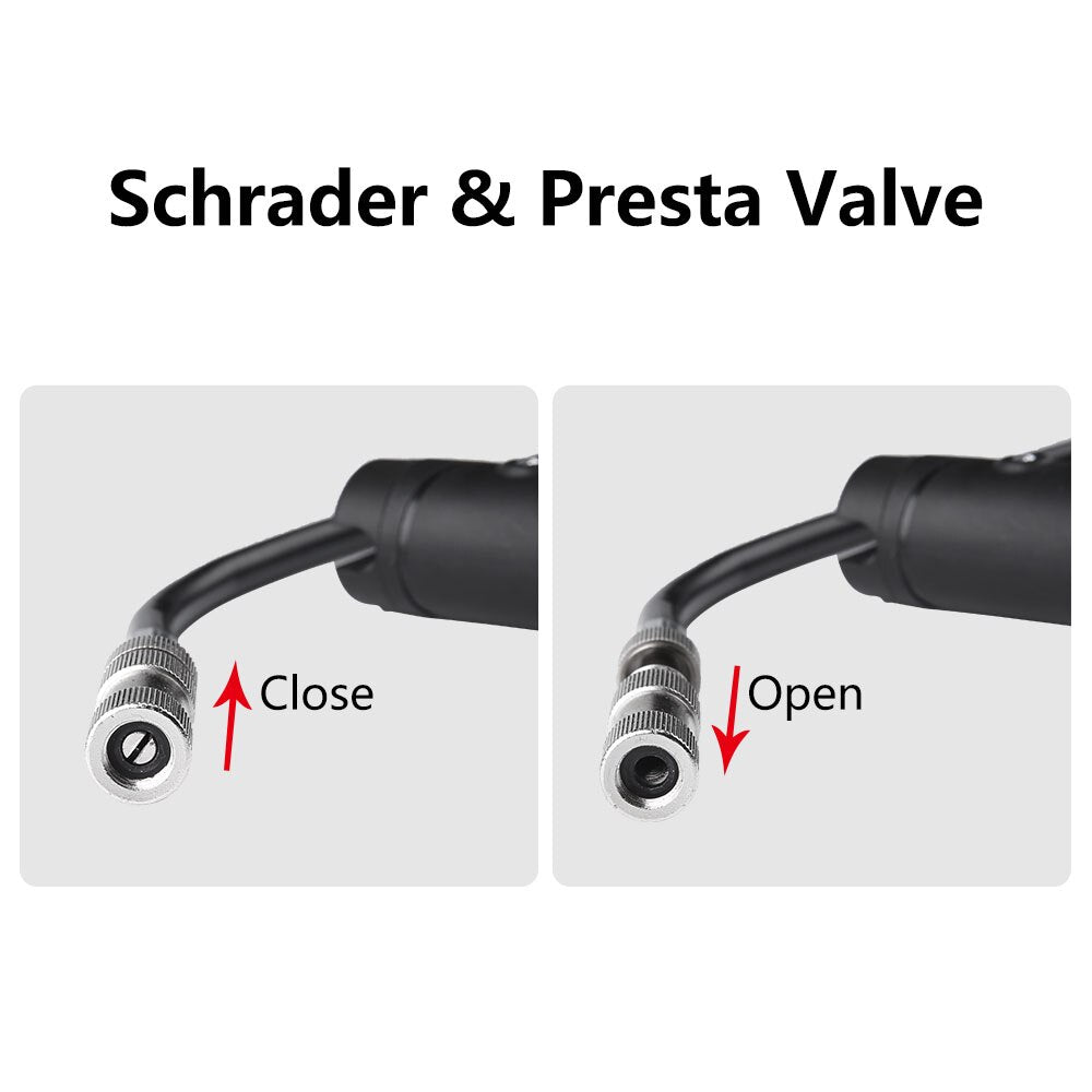 Mini Bike Pump Portable Frame Pump High Pressure Smart Valve Presta & Schrader Bicycle Inflator